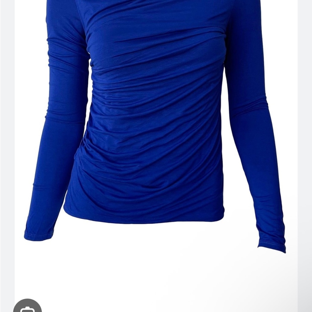 Enza Costa Baltic Blue Ruched Long Sleeve Top